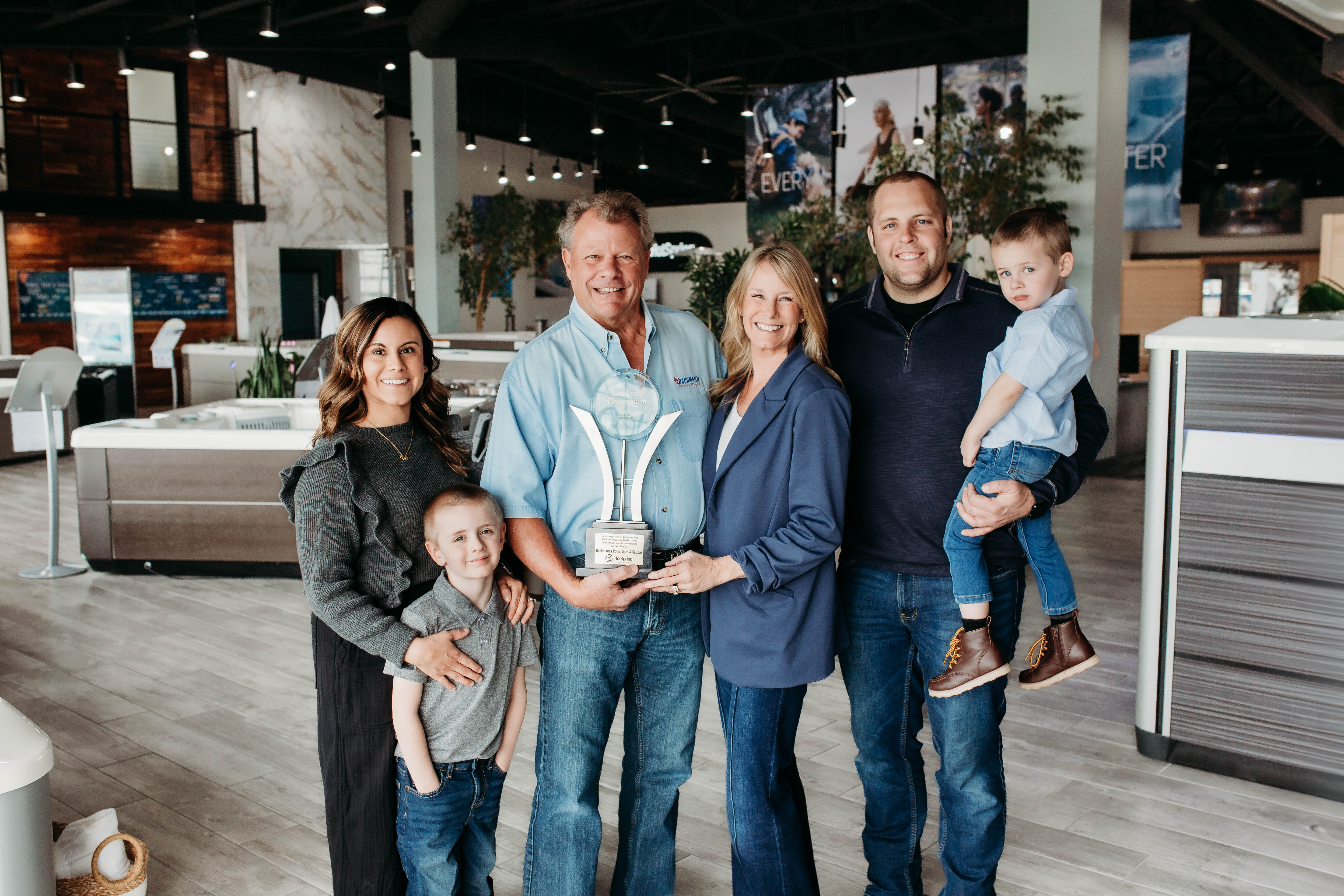 image of Family with Locksin Thompson award